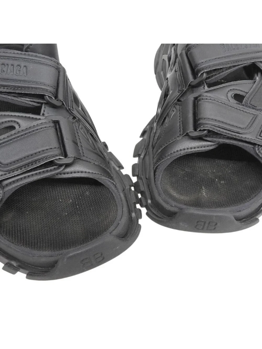 Balenciaga Track Sandals Shoes Black
